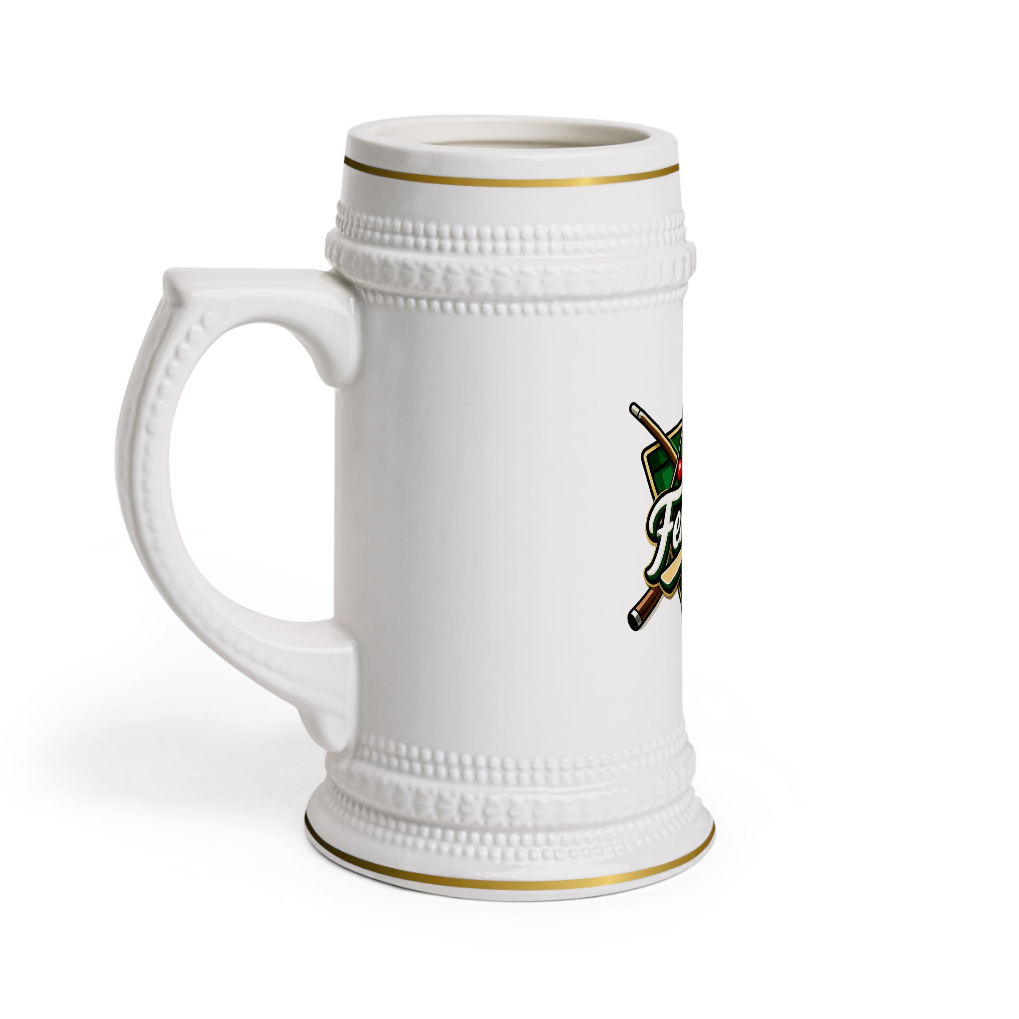 Fendlay Billiards Logo Stein Mug | Pool Cues, Billiard Balls