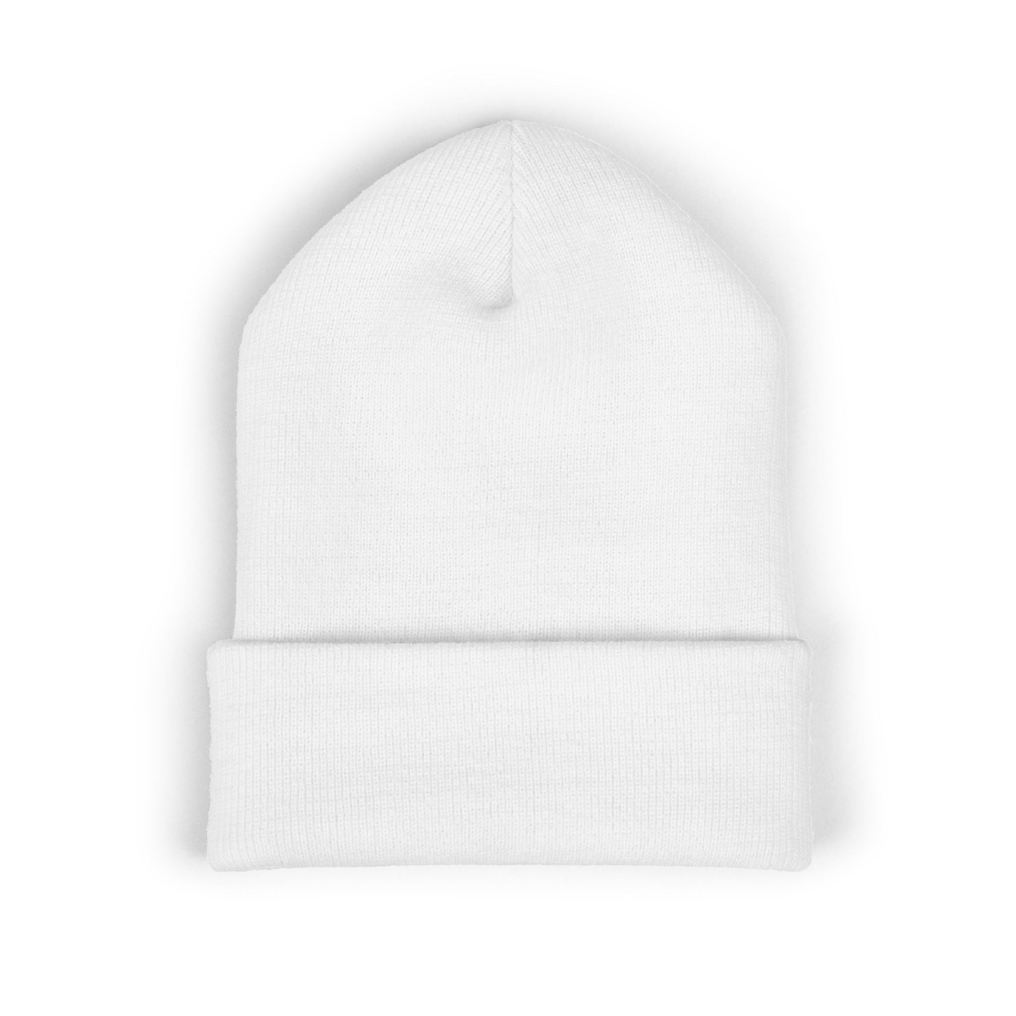 Floral Skull Crest Beanie | Embroidered Cuffed Beanie