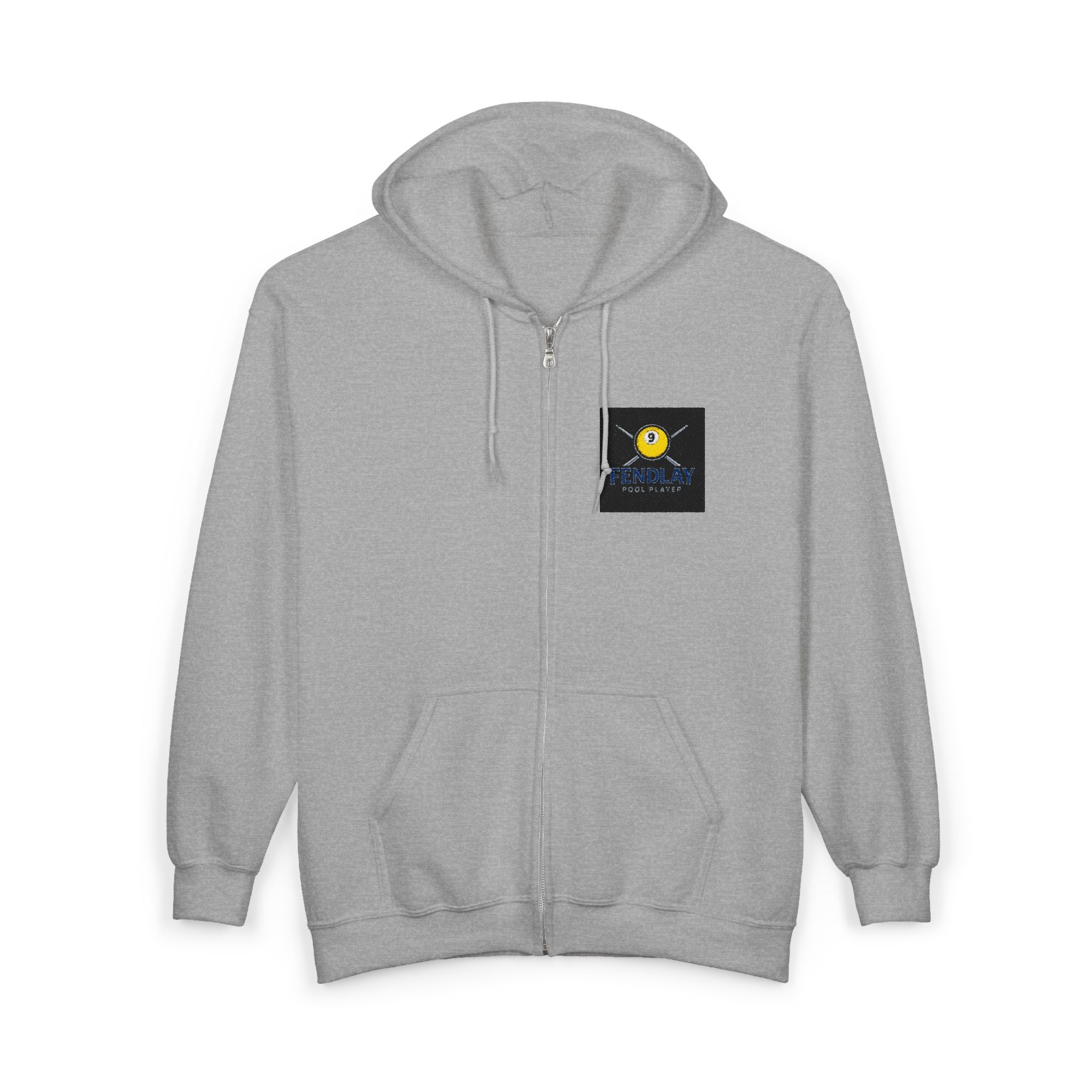 Fendlay/ Custom Derby logo Pool Player Hoodie | Full Zip Hooded Sweatshirt