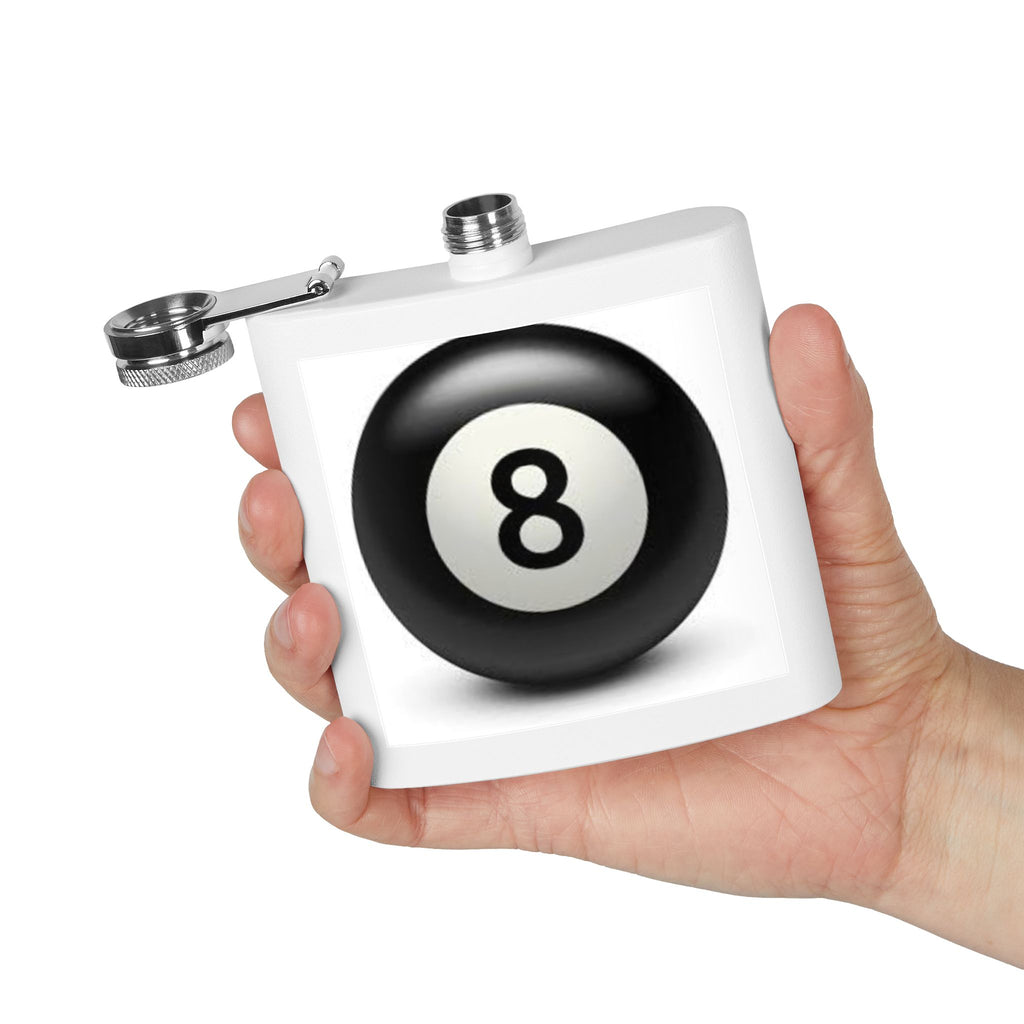 Magic 8 Ball Design Flask | Stainless Steel 6oz