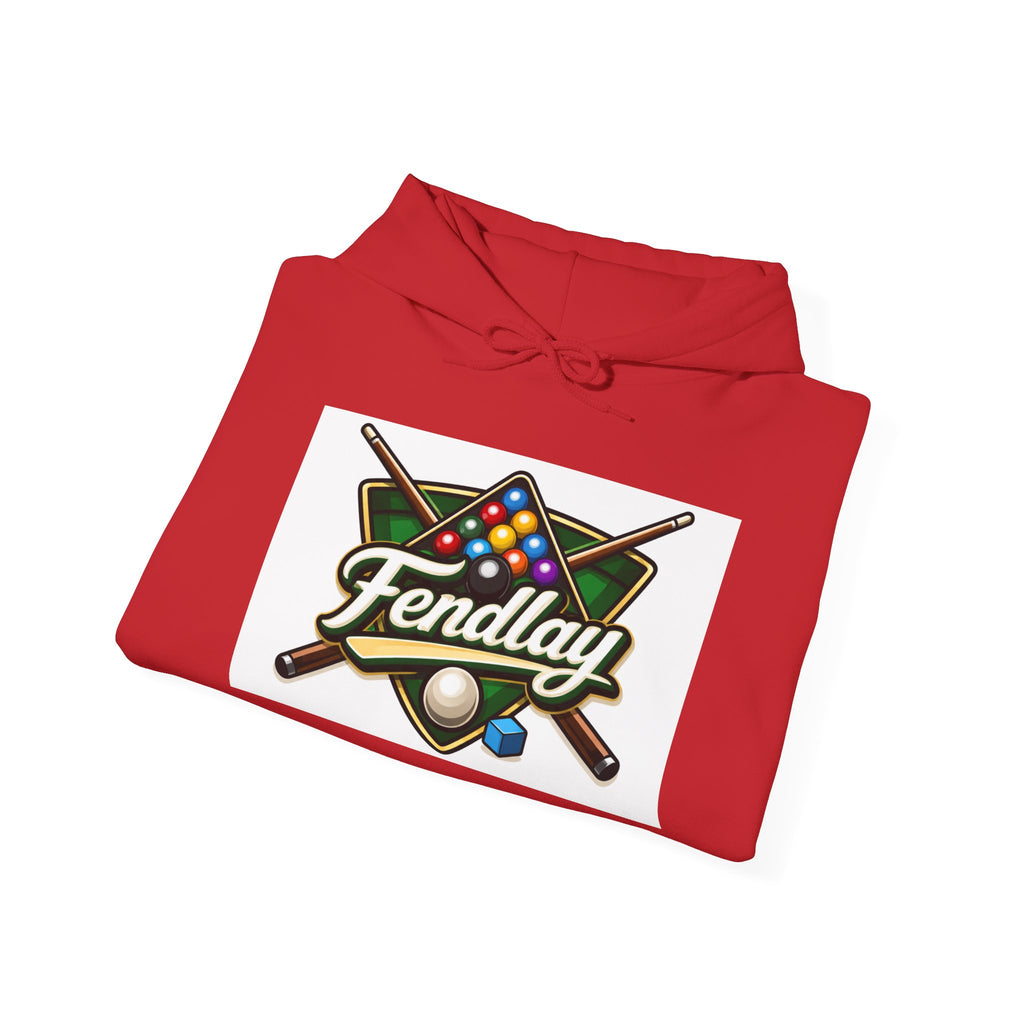 Billiards Logo Fendlay Hoodie | Pool Cue & Rack Sweatshirt