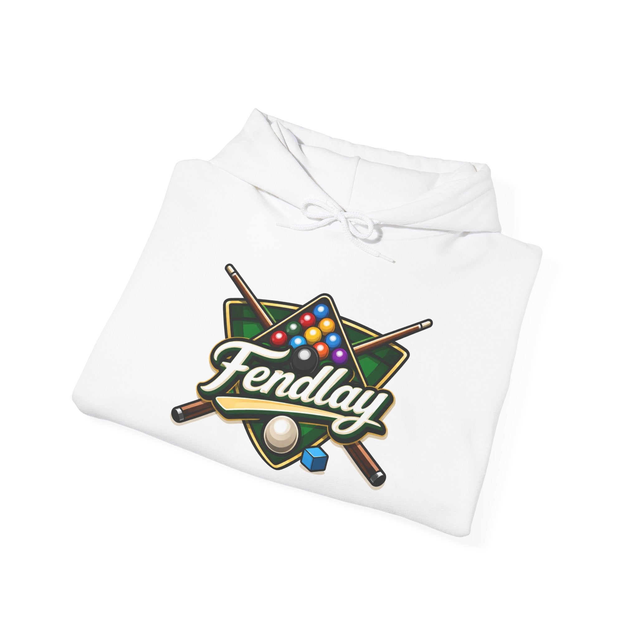 Billiards Logo Fendlay Hoodie | Pool Cue & Rack Sweatshirt