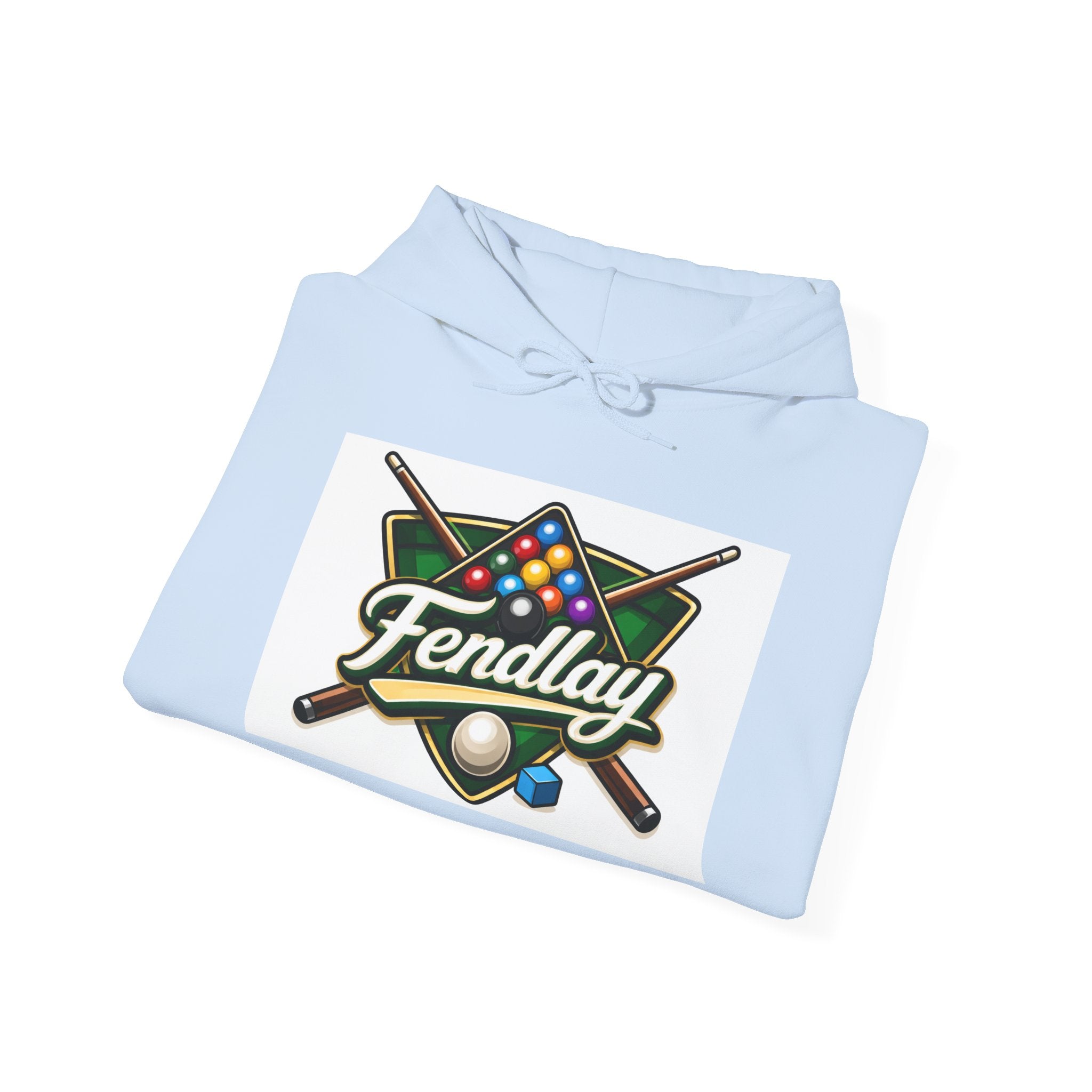 Billiards Logo Fendlay Hoodie | Pool Cue & Rack Sweatshirt