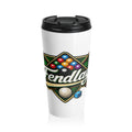 Billiards Rack Logo Travel Mug | Pool Cue, Snooker Ball Design