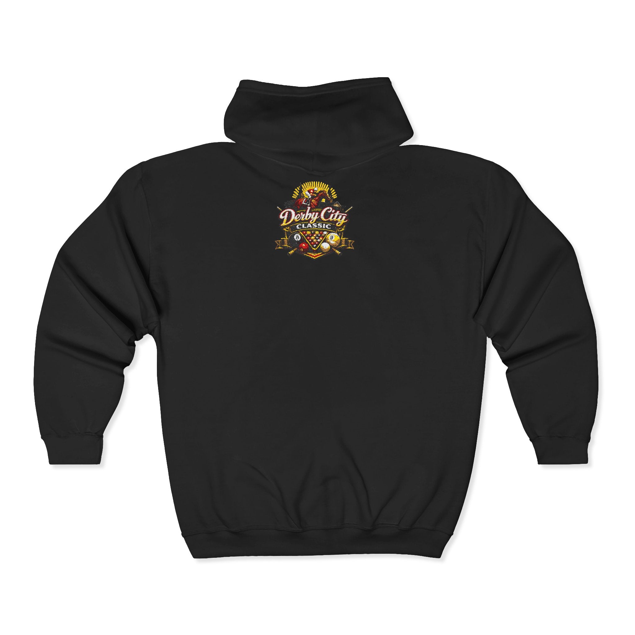 Fendlay/ Custom Derby logo Pool Player Hoodie | Full Zip Hooded Sweatshirt