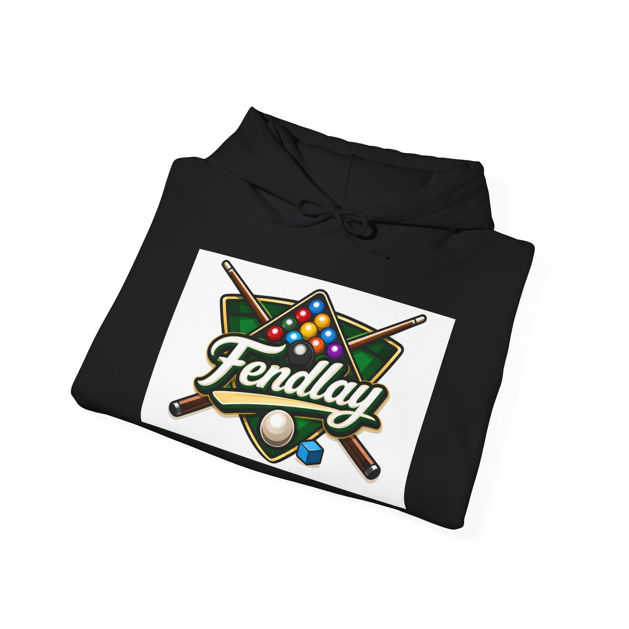 Billiards Logo Fendlay Hoodie | Pool Cue & Rack Sweatshirt