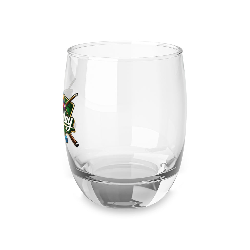 Pool Table Billiards Logo Whiskey Glass | Cue, Balls, Rack