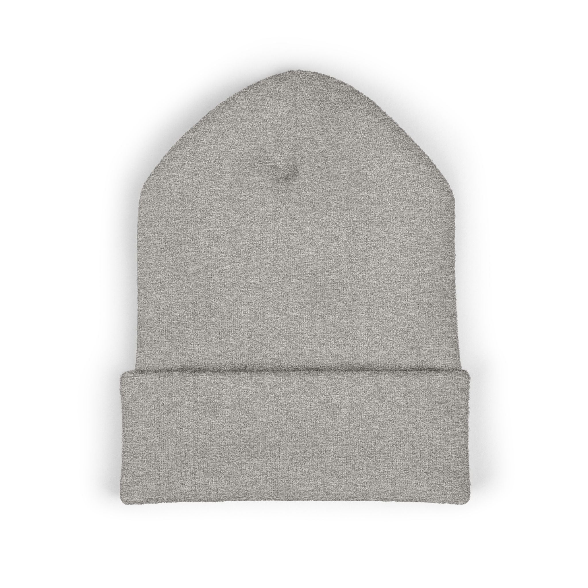 Floral Skull Crest Beanie | Embroidered Cuffed Beanie