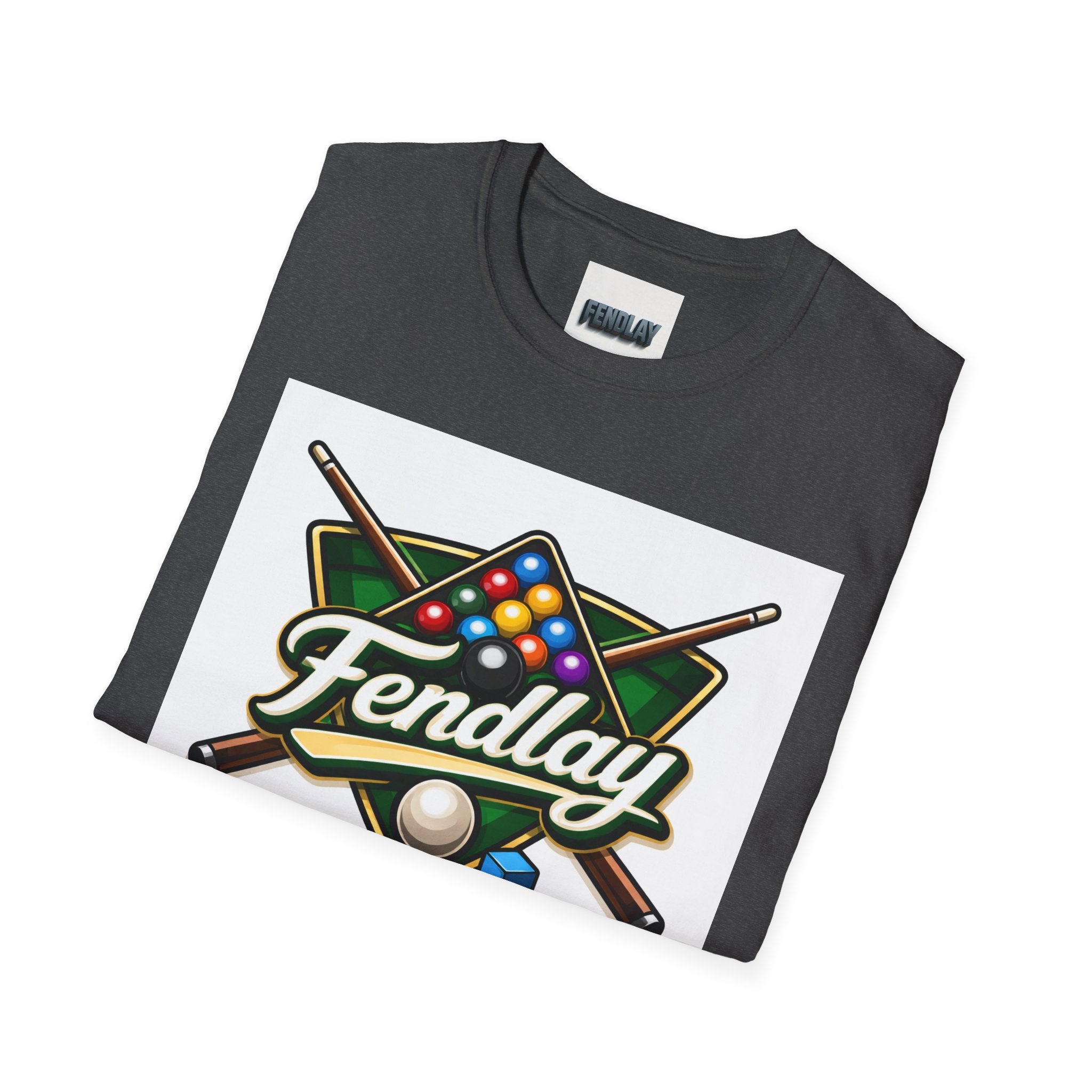 Fendlay Billiards Logo T-Shirt | Pool Cue & Rack Graphic