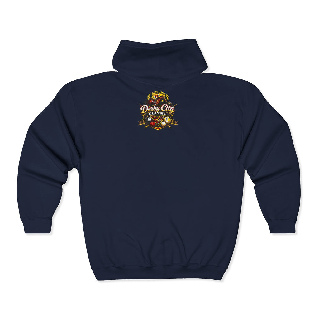 Fendlay/ Custom Derby logo Pool Player Hoodie | Full Zip Hooded Sweatshirt