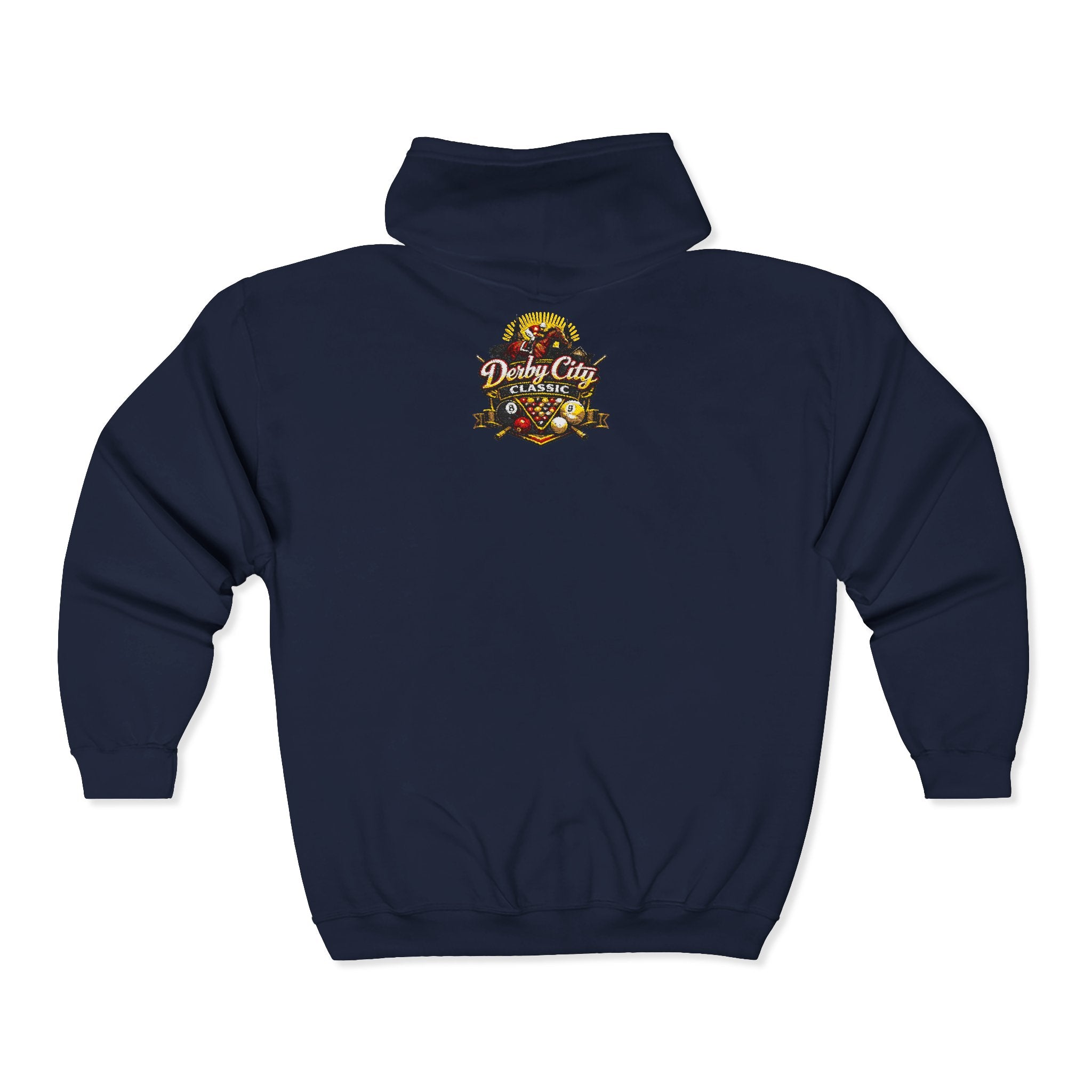 Fendlay/ Custom Derby logo Pool Player Hoodie | Full Zip Hooded Sweatshirt