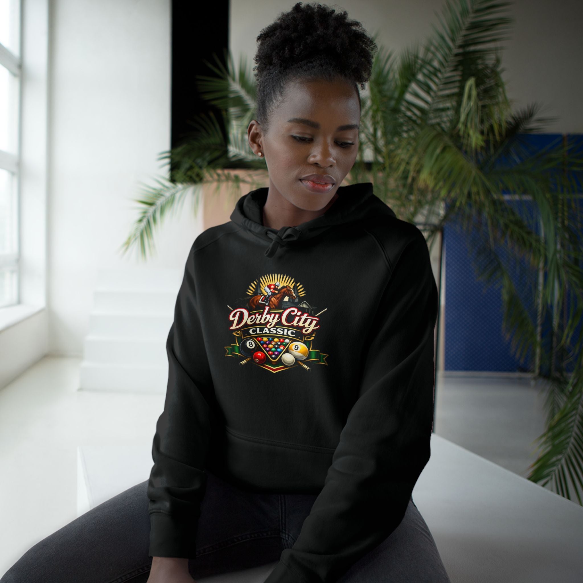 Derby City Classic Hoodie — Retro Horseshoe Horse Racing Logo