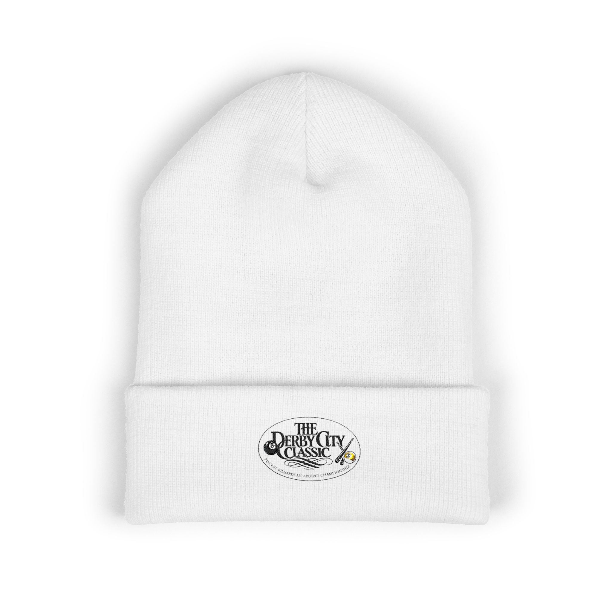 Floral Skull Crest Beanie | Embroidered Cuffed Beanie