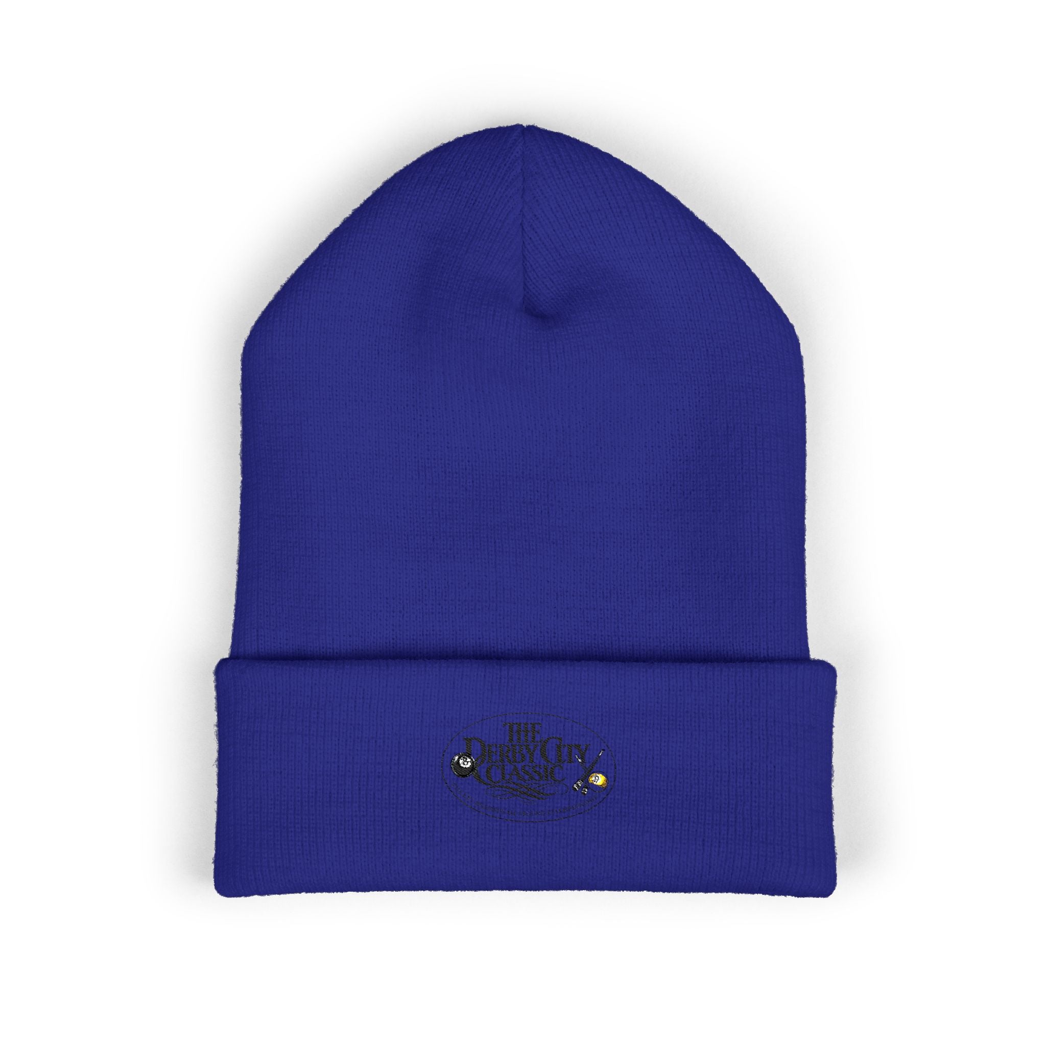 Floral Skull Crest Beanie | Embroidered Cuffed Beanie
