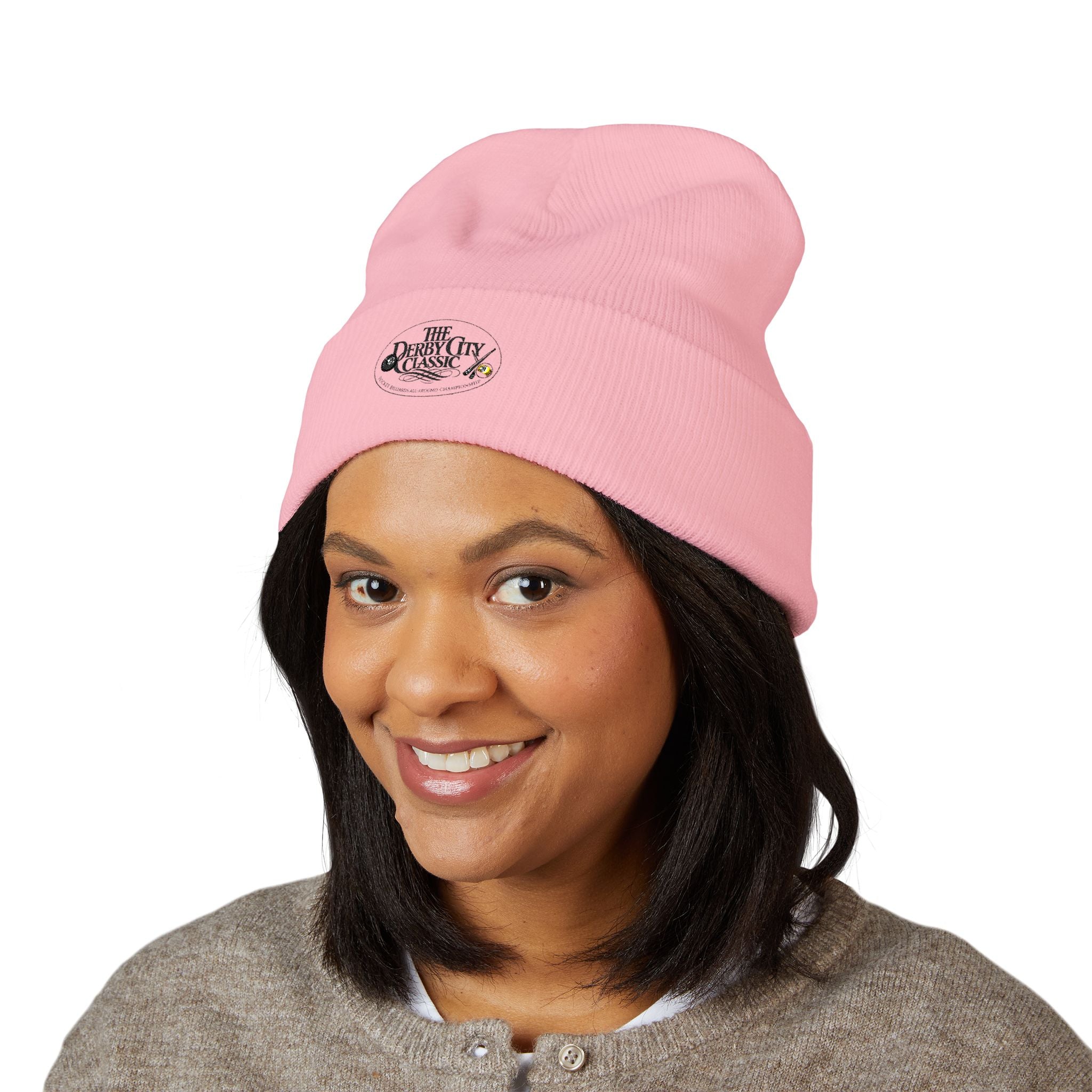 Floral Skull Crest Beanie | Embroidered Cuffed Beanie