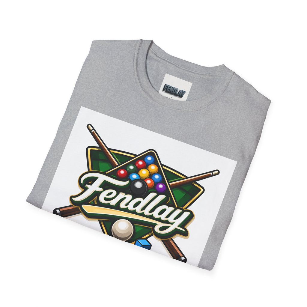 Fendlay Billiards Logo T-Shirt | Pool Cue & Rack Graphic