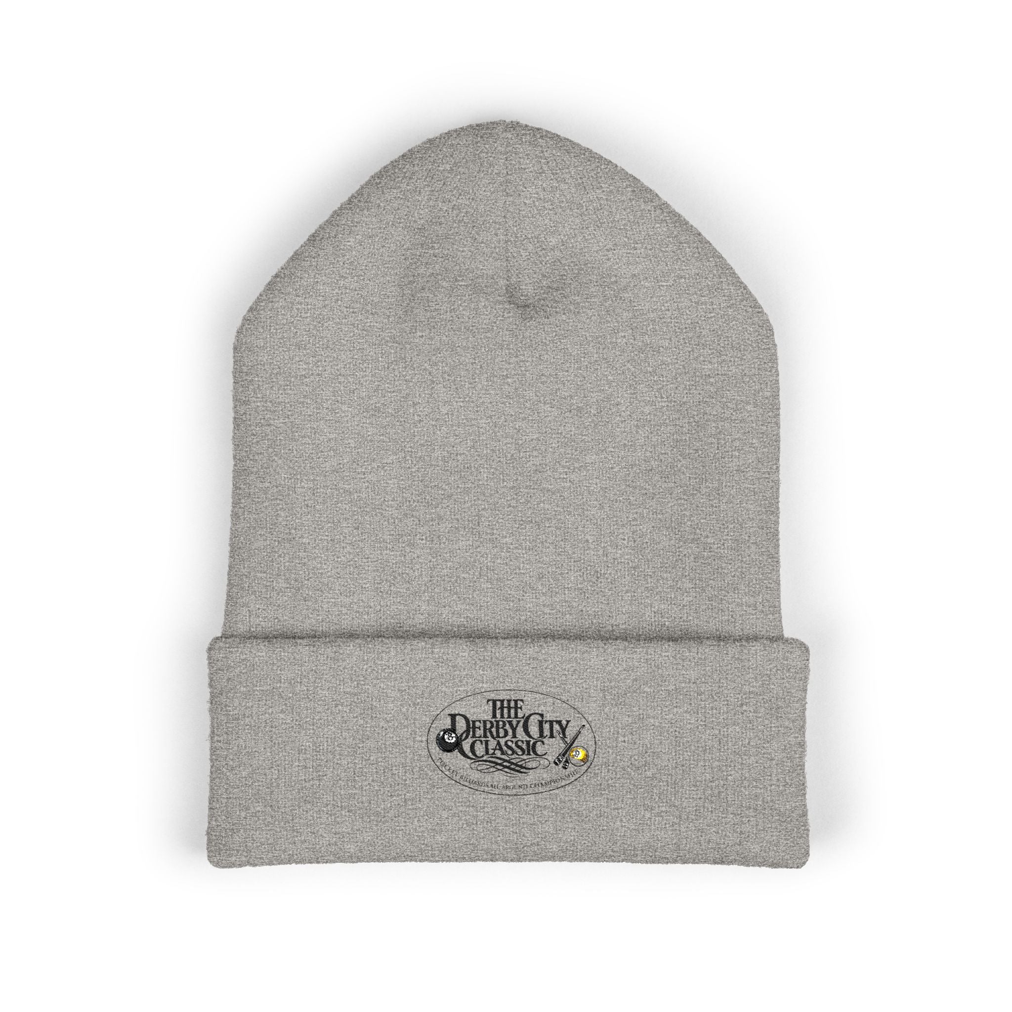Floral Skull Crest Beanie | Embroidered Cuffed Beanie
