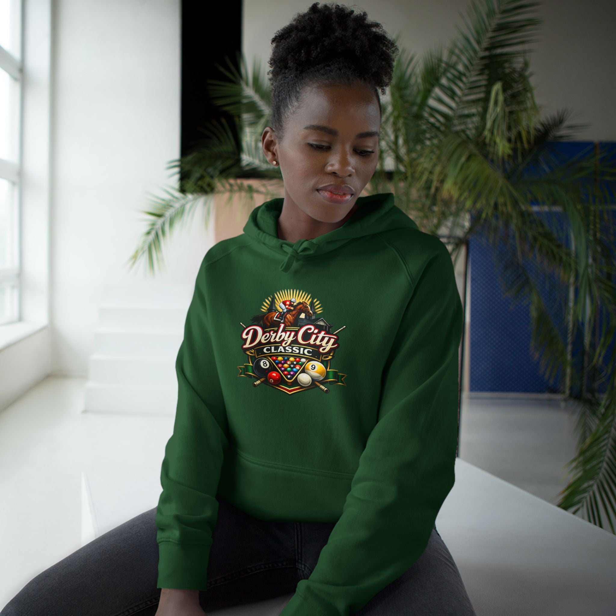 Derby City Classic Hoodie — Retro Horseshoe Horse Racing Logo