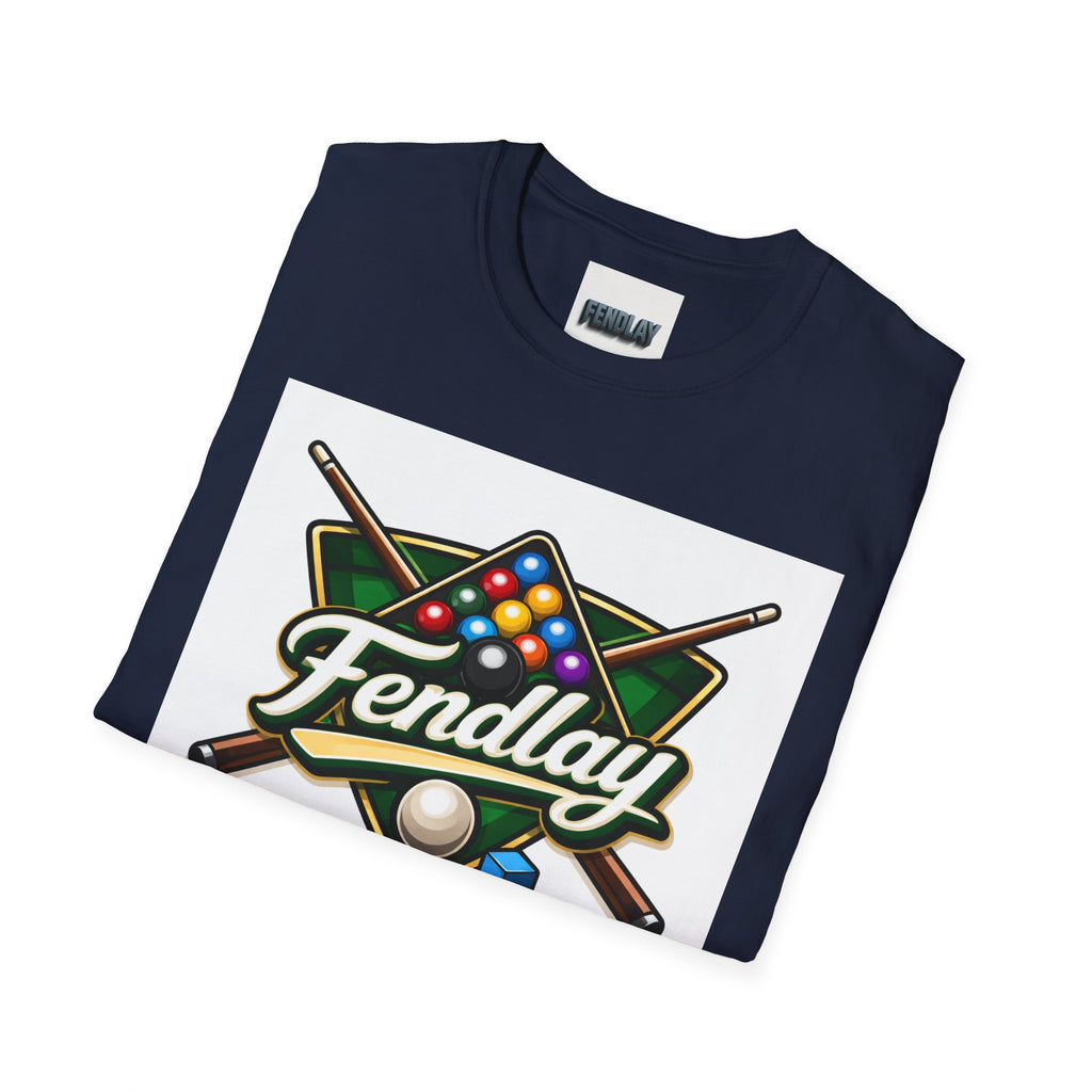 Fendlay Billiards Logo T-Shirt | Pool Cue & Rack Graphic