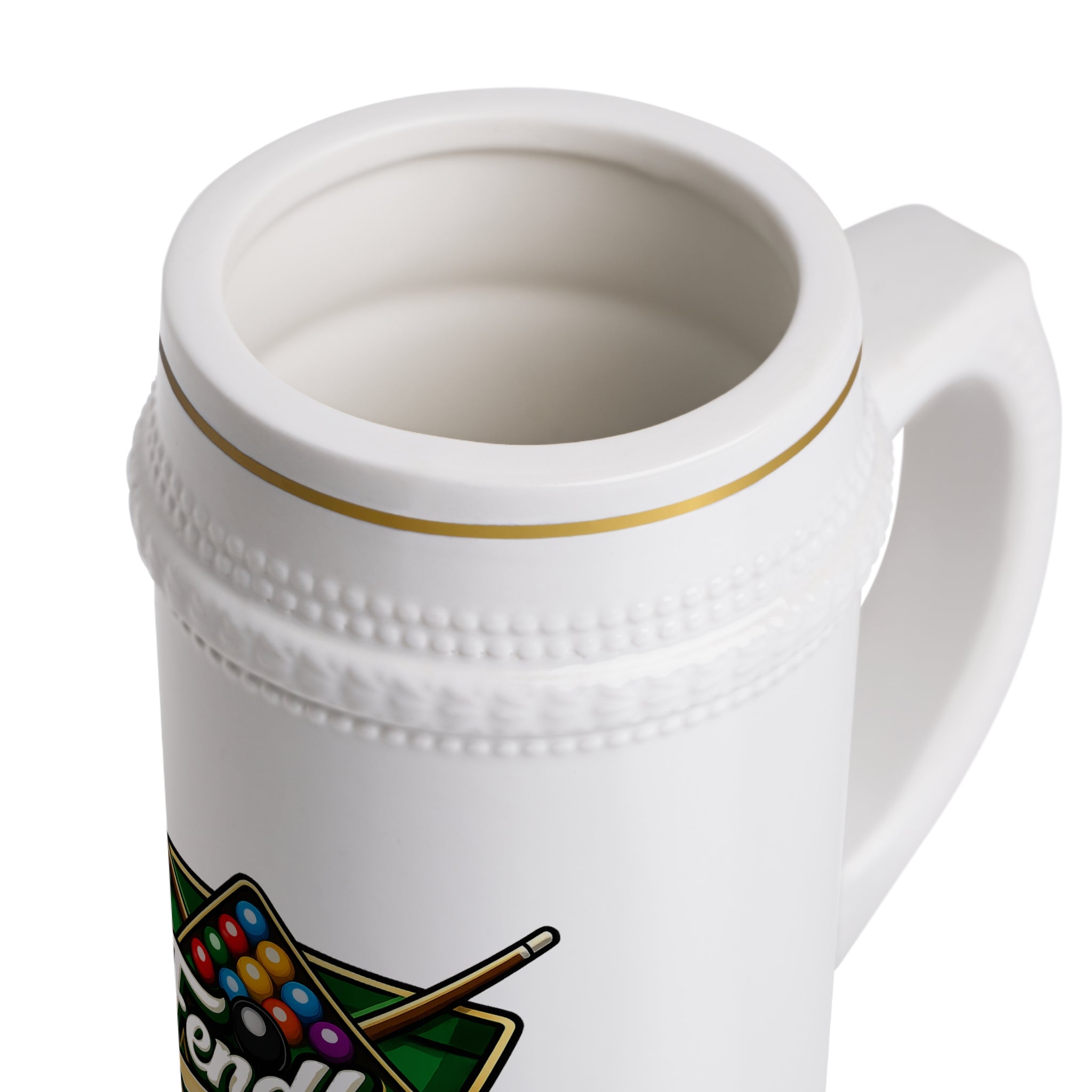 Fendlay Billiards Logo Stein Mug | Pool Cues, Billiard Balls