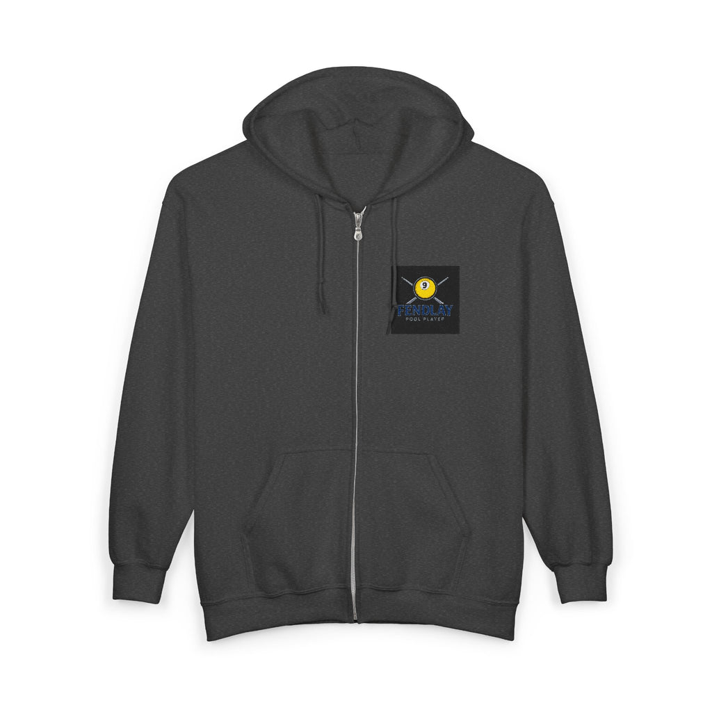 Fendlay/ Custom Derby logo Pool Player Hoodie | Full Zip Hooded Sweatshirt