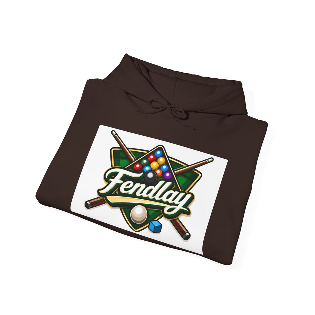 Billiards Logo Fendlay Hoodie | Pool Cue & Rack Sweatshirt