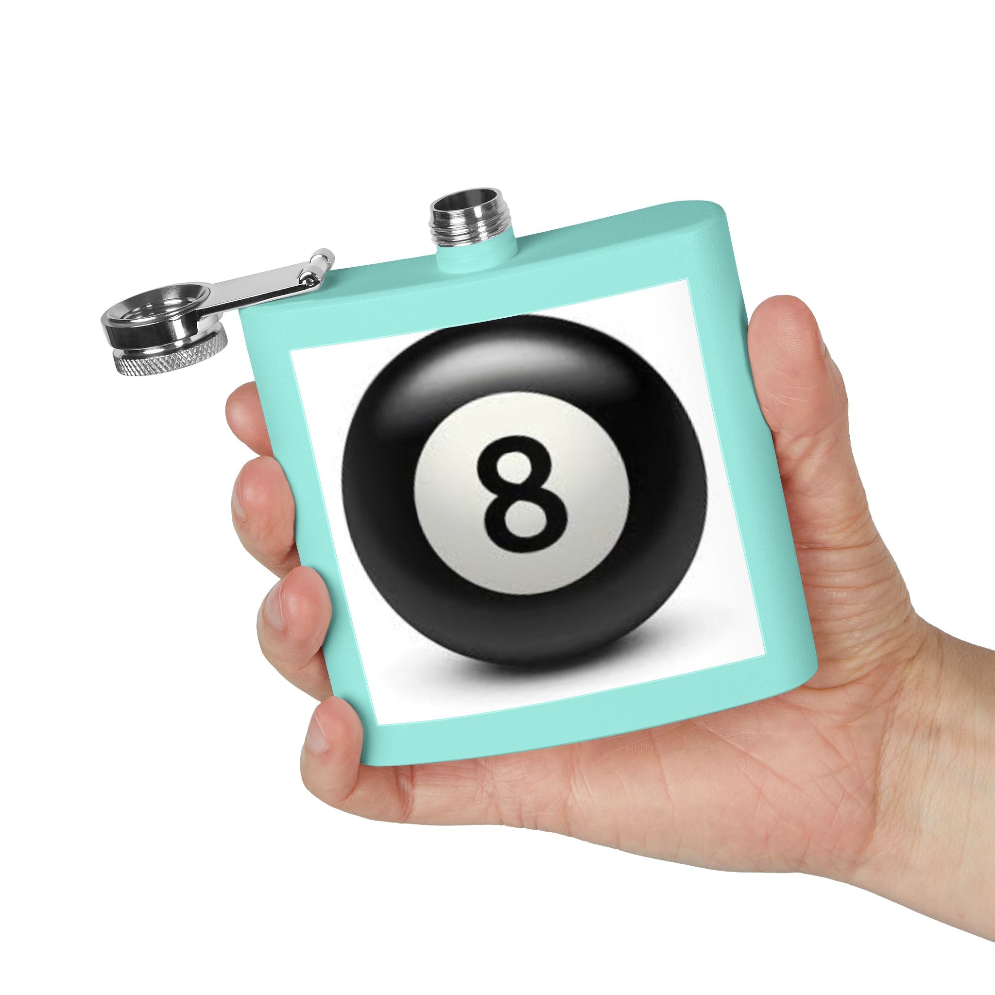Magic 8 Ball Design Flask | Stainless Steel 6oz