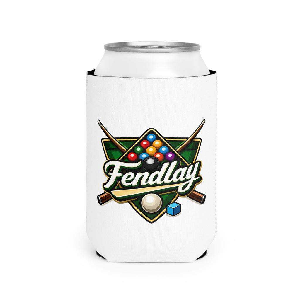 Pool Billiards Logo Can Cooler Sleeve | Beer Koozie, Cue Ball Design