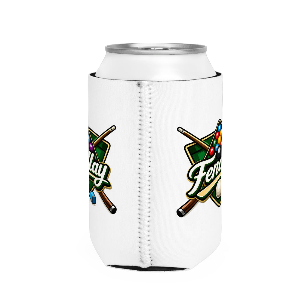 Pool Billiards Logo Can Cooler Sleeve | Beer Koozie, Cue Ball Design