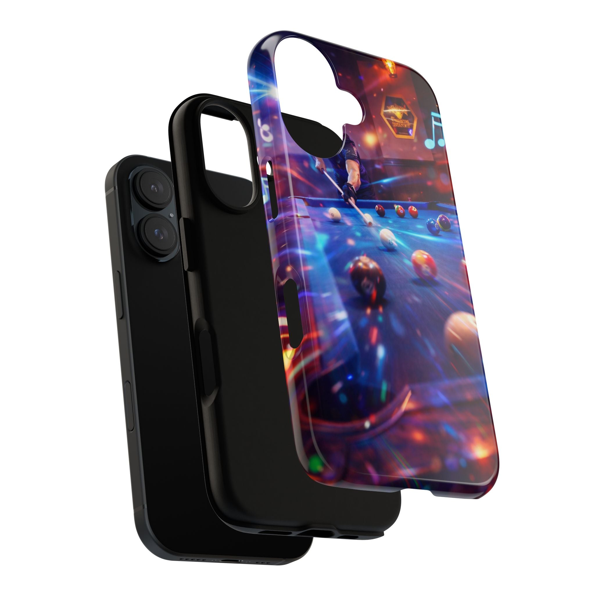 Neon Pool Billiards Phone Case | Cue Ball Arcade Design