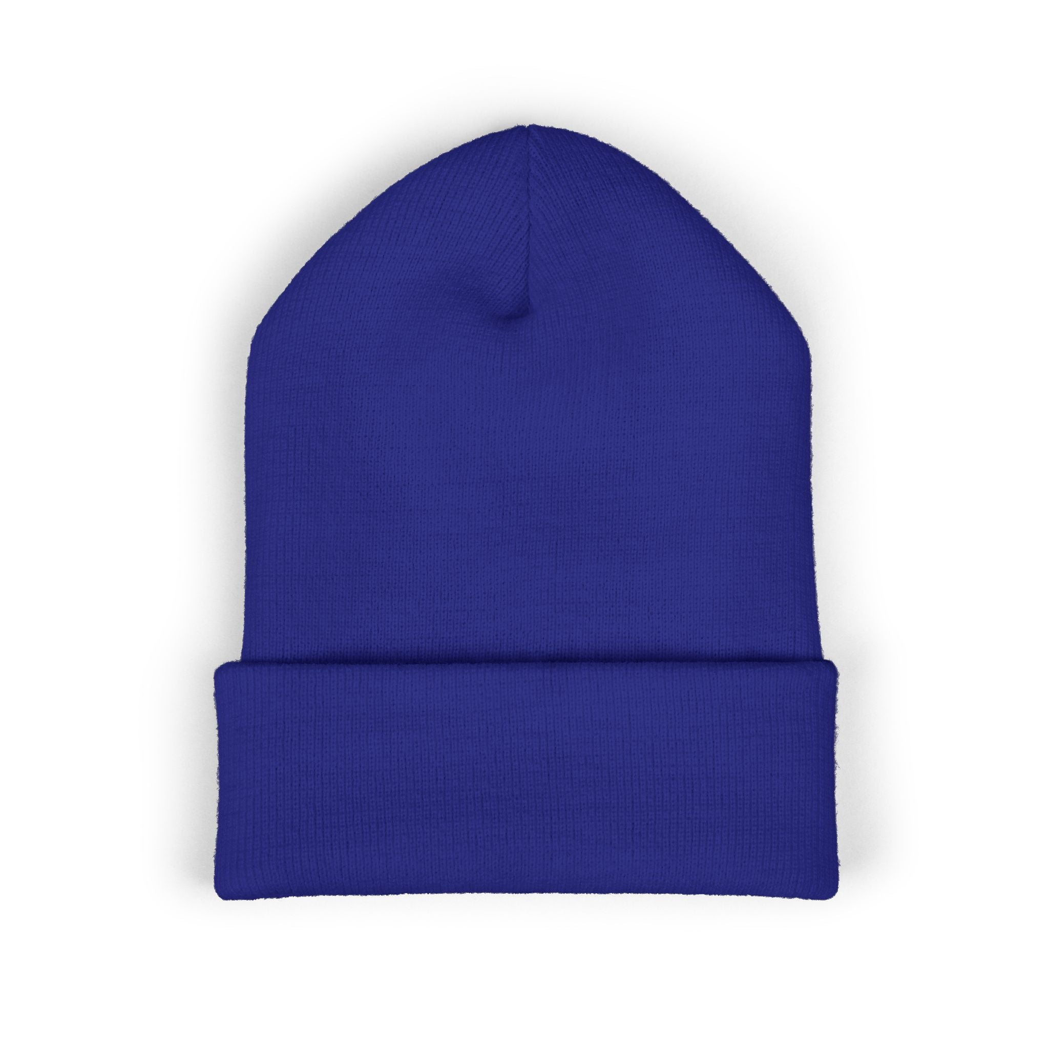 Floral Skull Crest Beanie | Embroidered Cuffed Beanie
