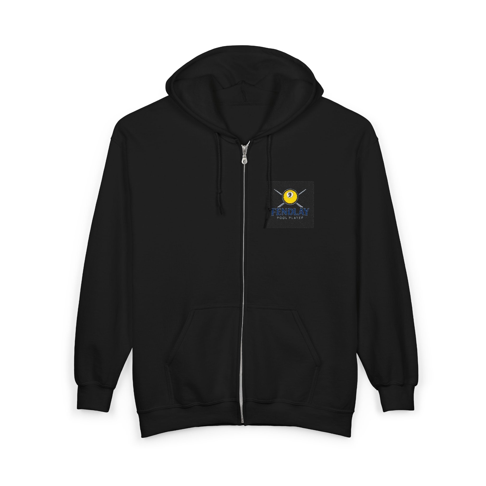 Fendlay/ Custom Derby logo Pool Player Hoodie | Full Zip Hooded Sweatshirt