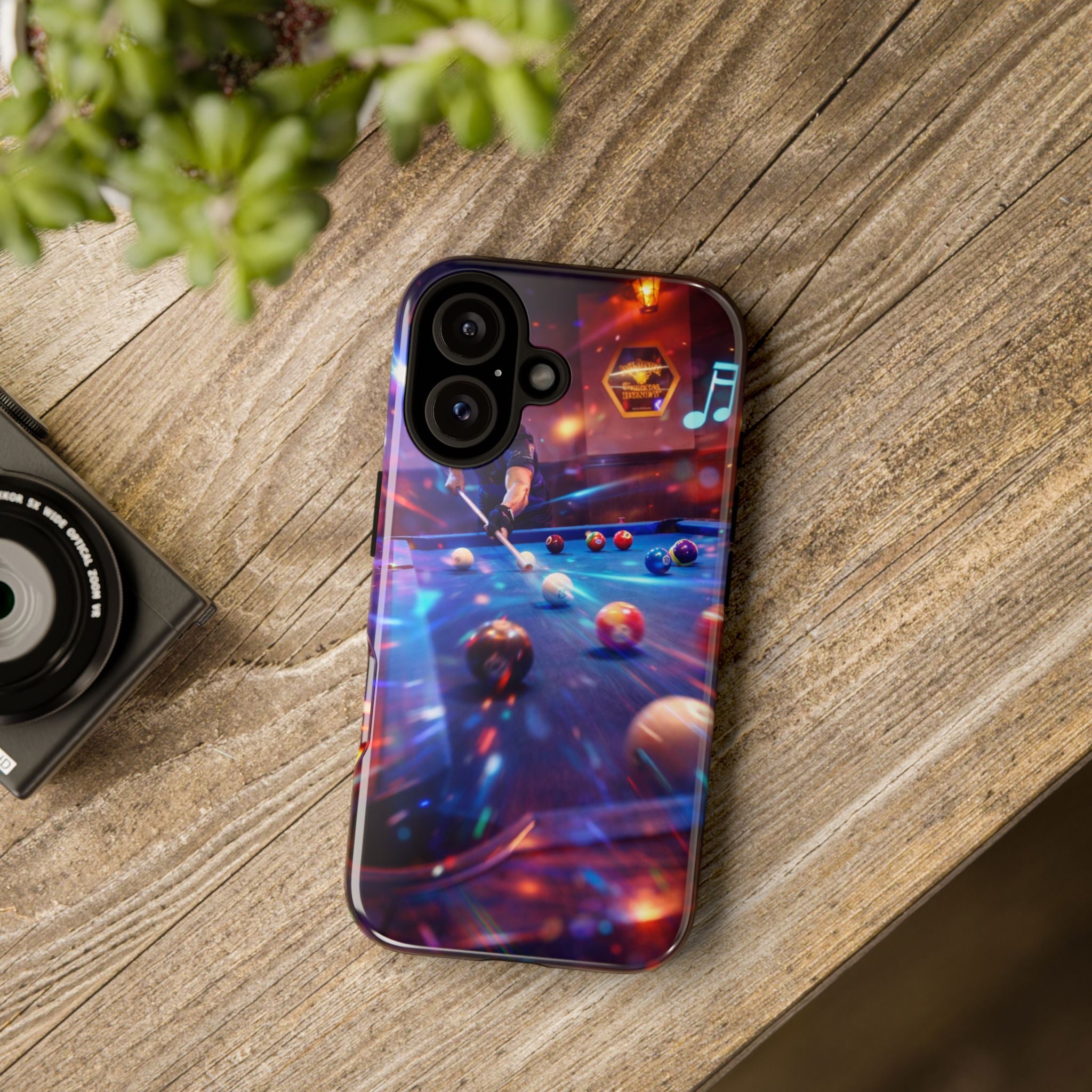 Custom Pool Billiards Phone Case | Cue Ball Arcade Design