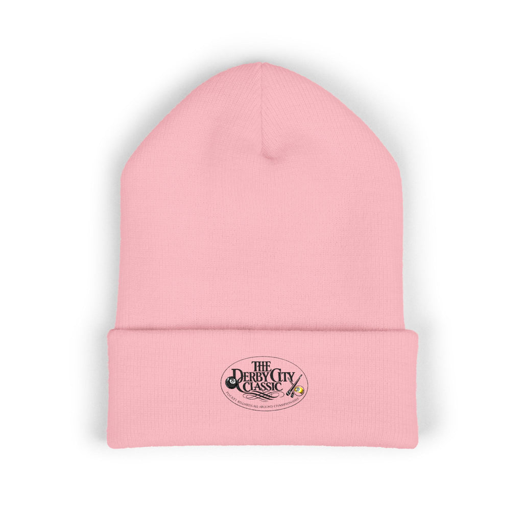 Floral Skull Crest Beanie | Embroidered Cuffed Beanie