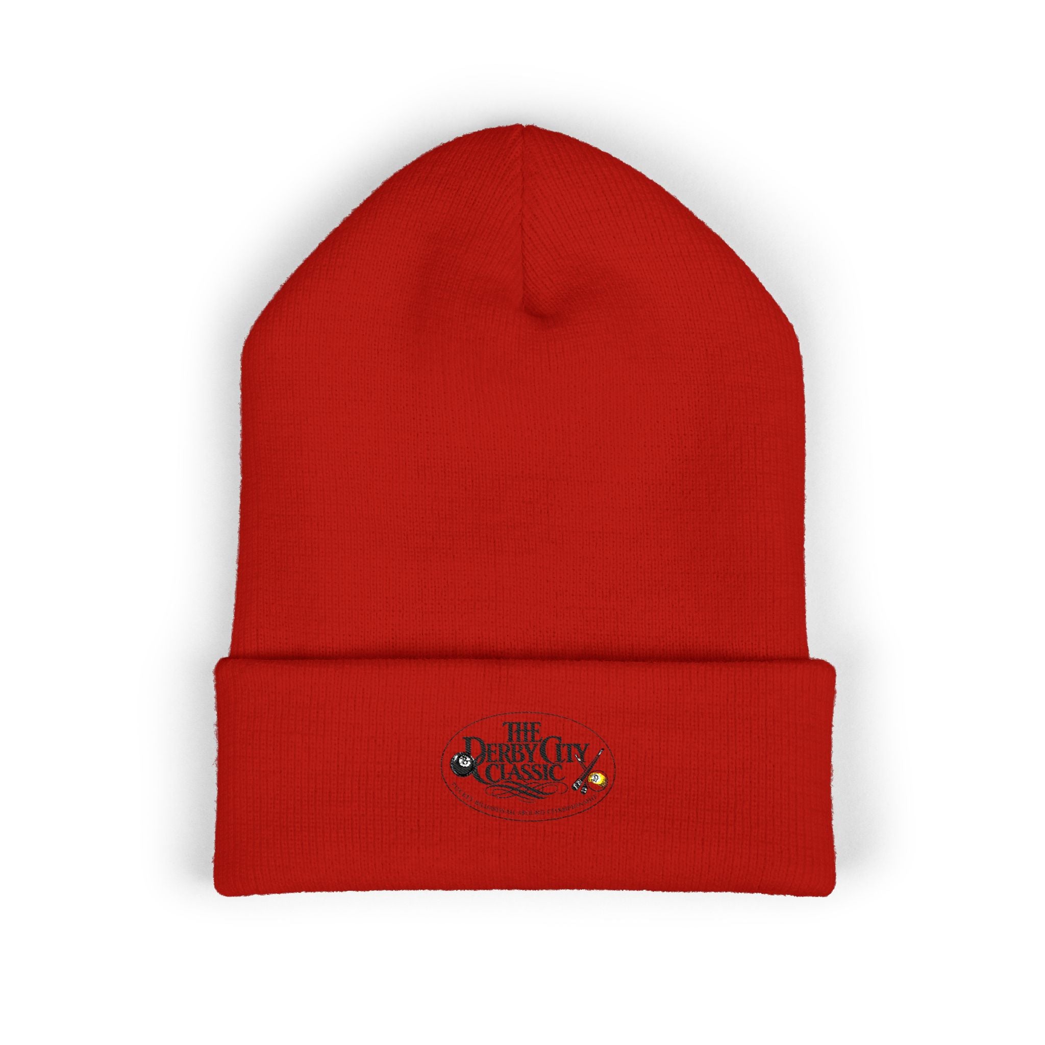 Floral Skull Crest Beanie | Embroidered Cuffed Beanie