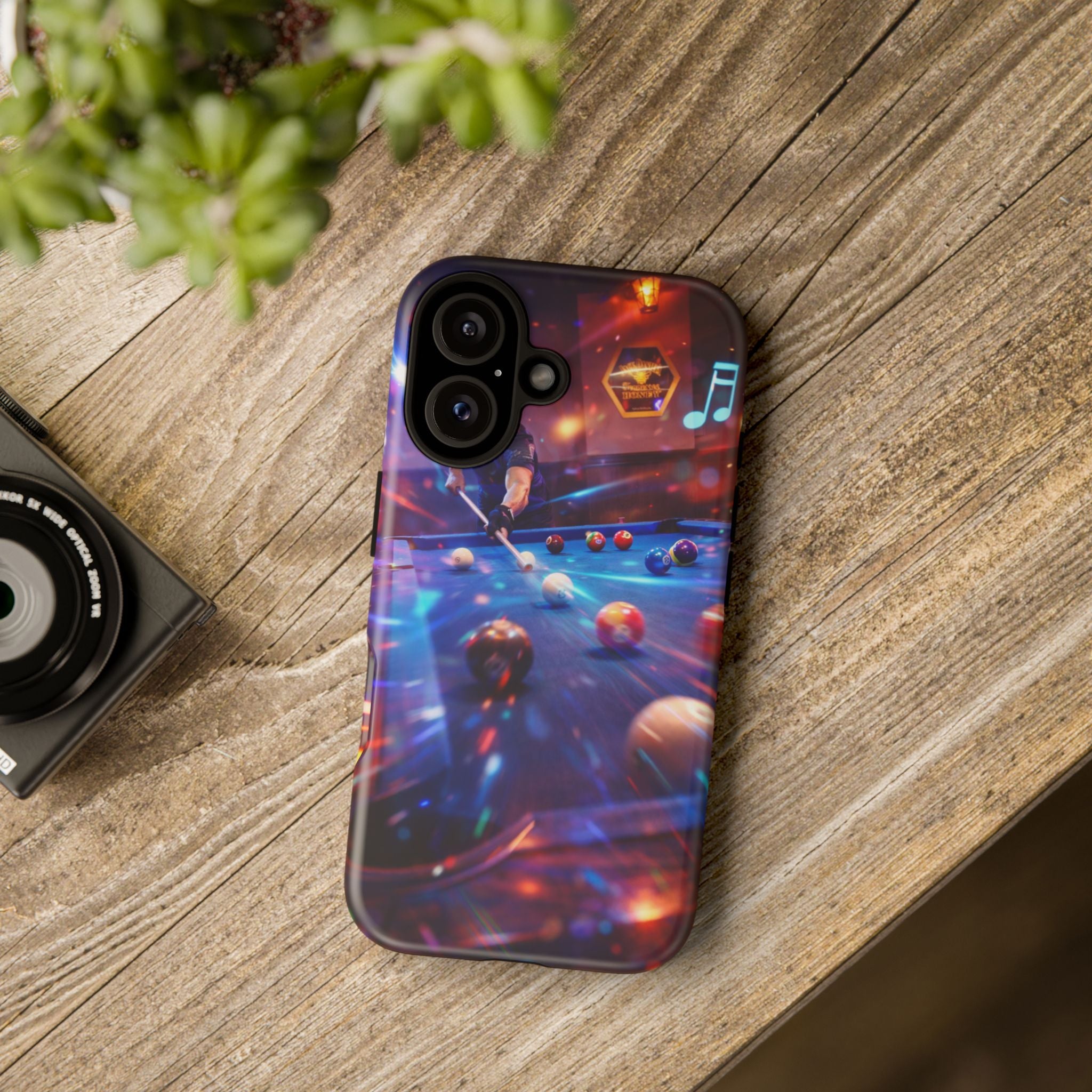 Custom Pool Billiards Phone Case | Cue Ball Arcade Design