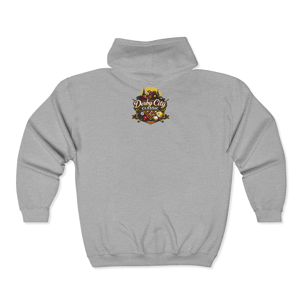 Fendlay/ Custom Derby logo Pool Player Hoodie | Full Zip Hooded Sweatshirt