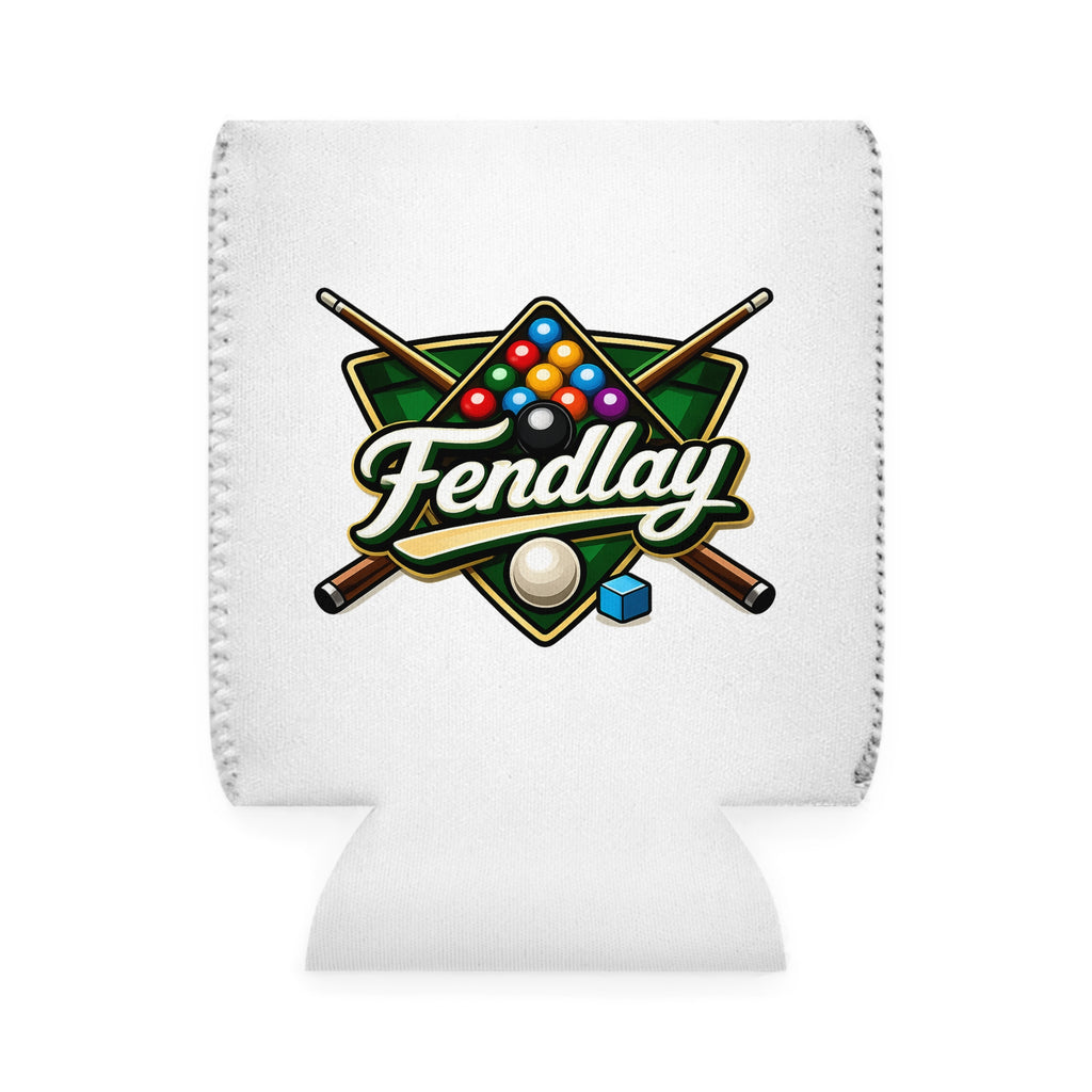Pool Billiards Logo Can Cooler Sleeve | Beer Koozie, Cue Ball Design