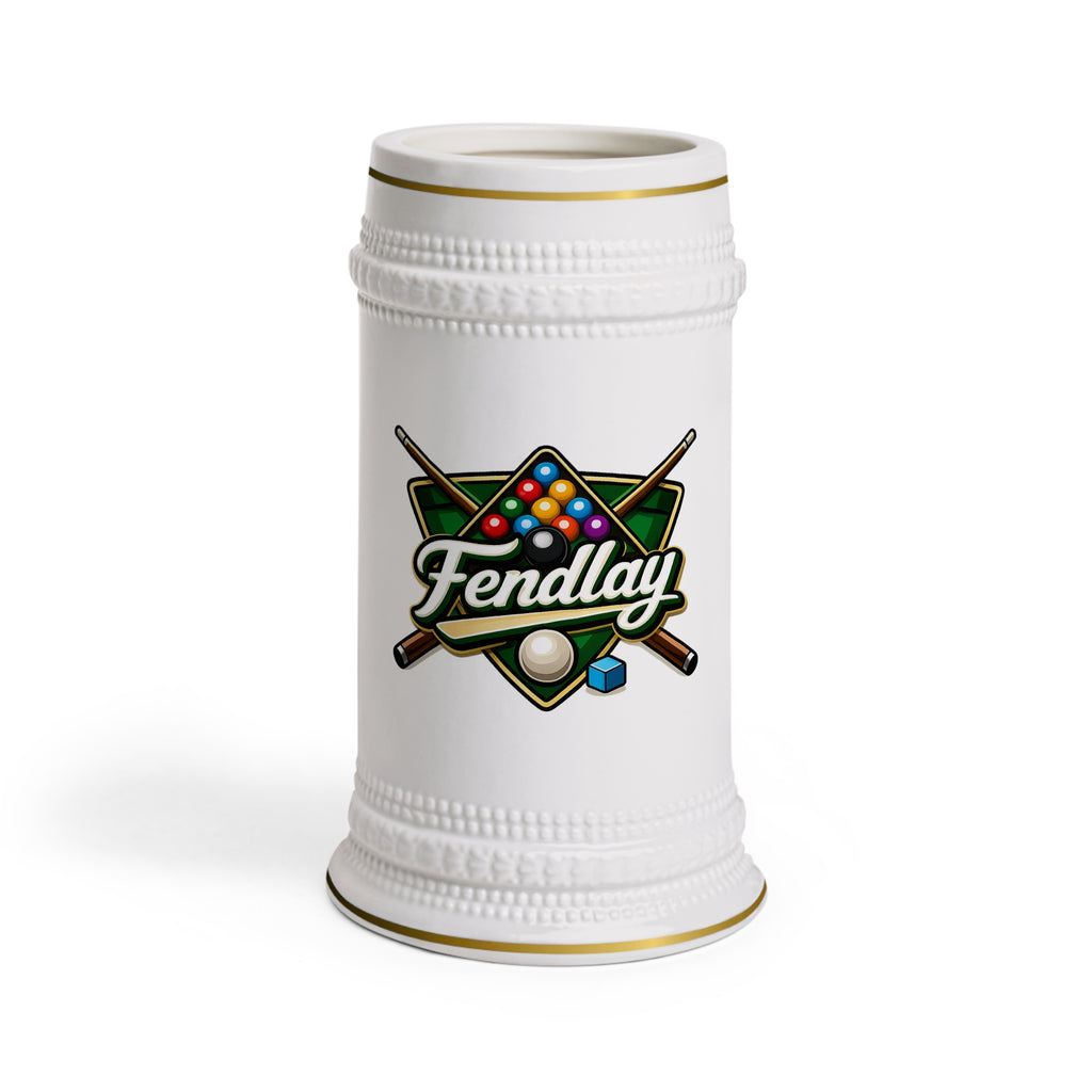 Fendlay Billiards Logo Stein Mug | Pool Cues, Billiard Balls