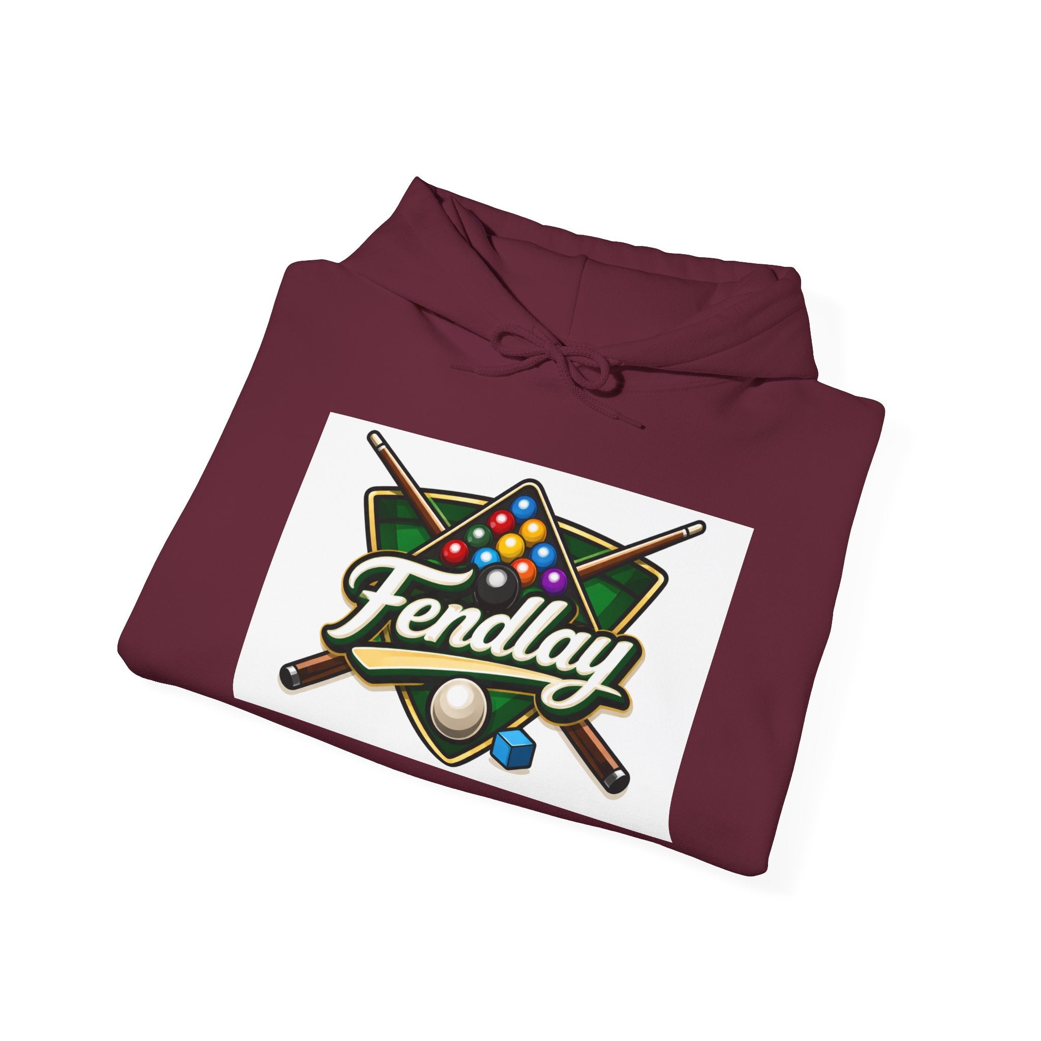 Billiards Logo Fendlay Hoodie | Pool Cue & Rack Sweatshirt