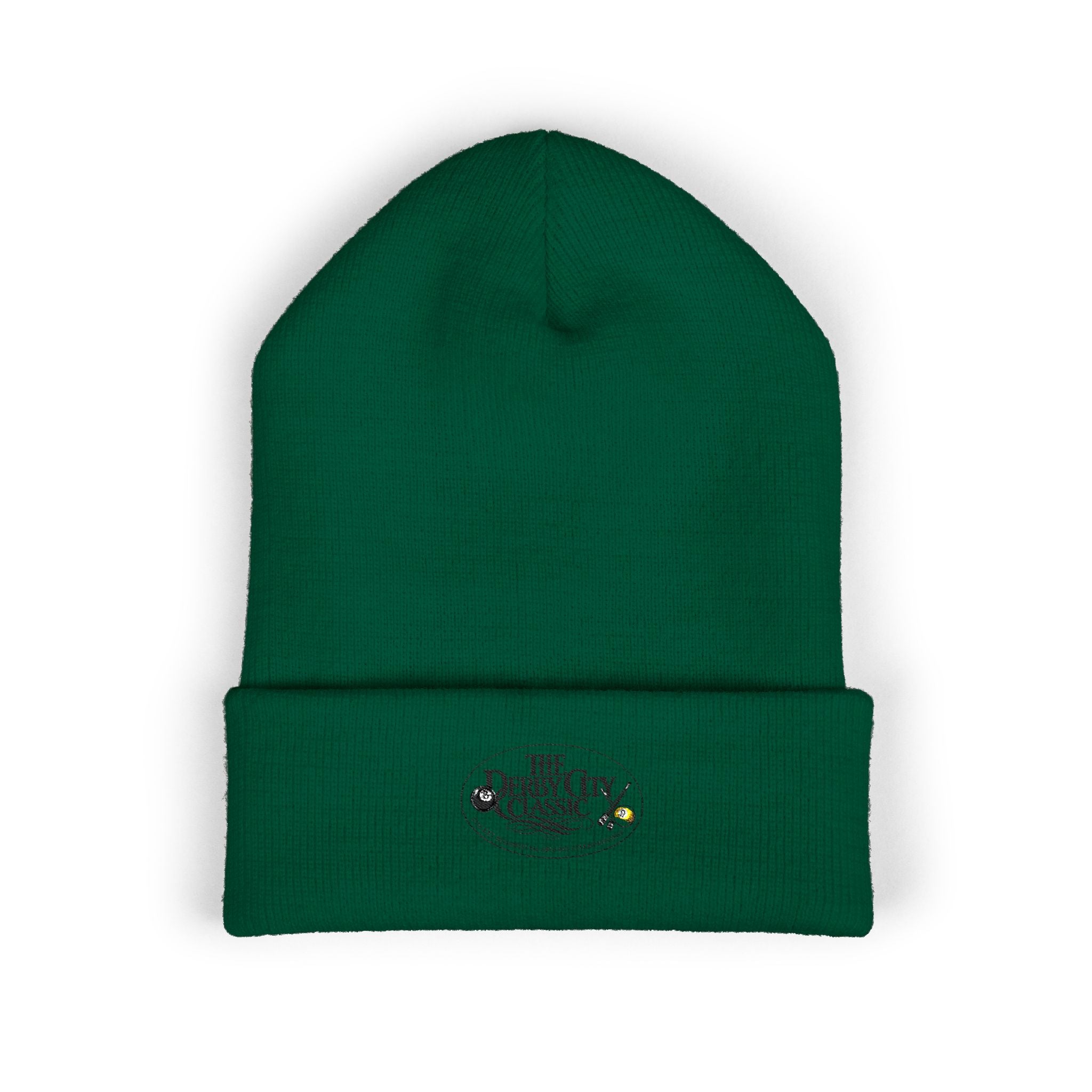 Floral Skull Crest Beanie | Embroidered Cuffed Beanie
