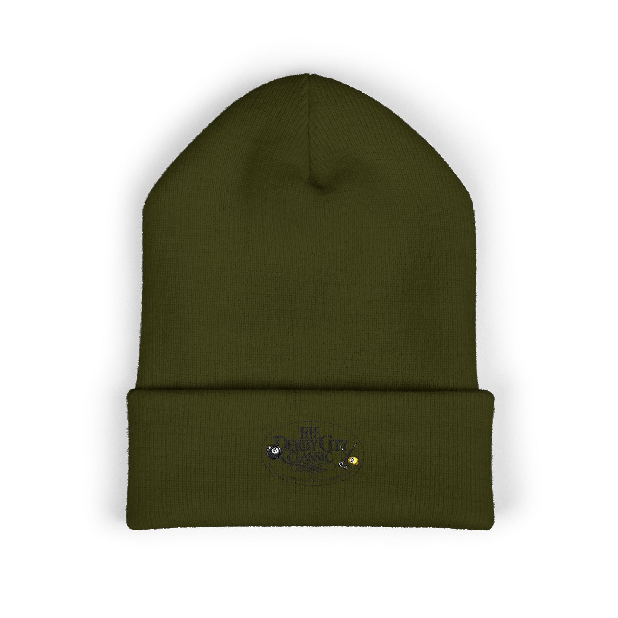 Floral Skull Crest Beanie | Embroidered Cuffed Beanie