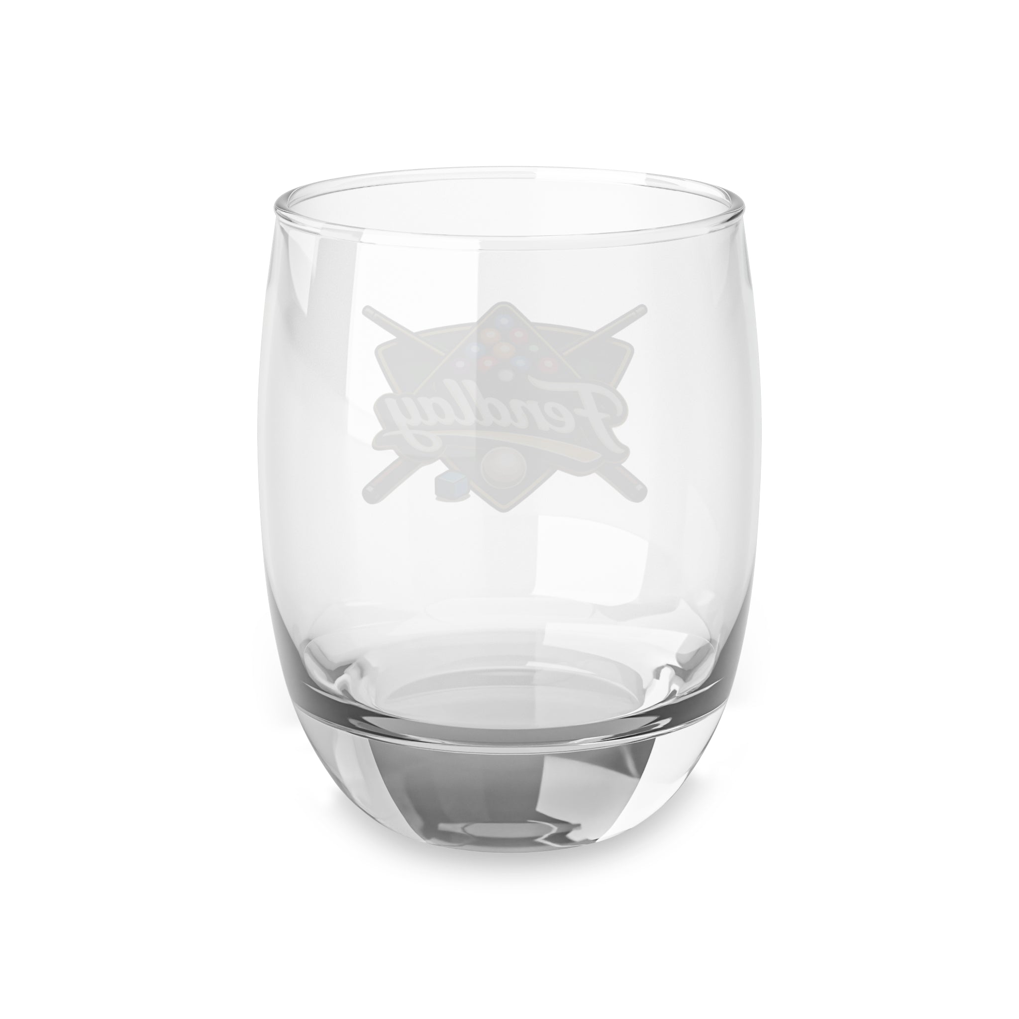 Pool Table Billiards Logo Whiskey Glass | Cue, Balls, Rack