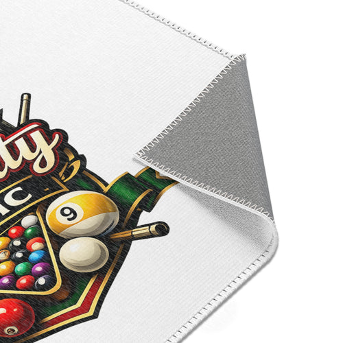 Derby City Classic Pool Billiards Area Rug | Billiard Balls Cue Sports Mat