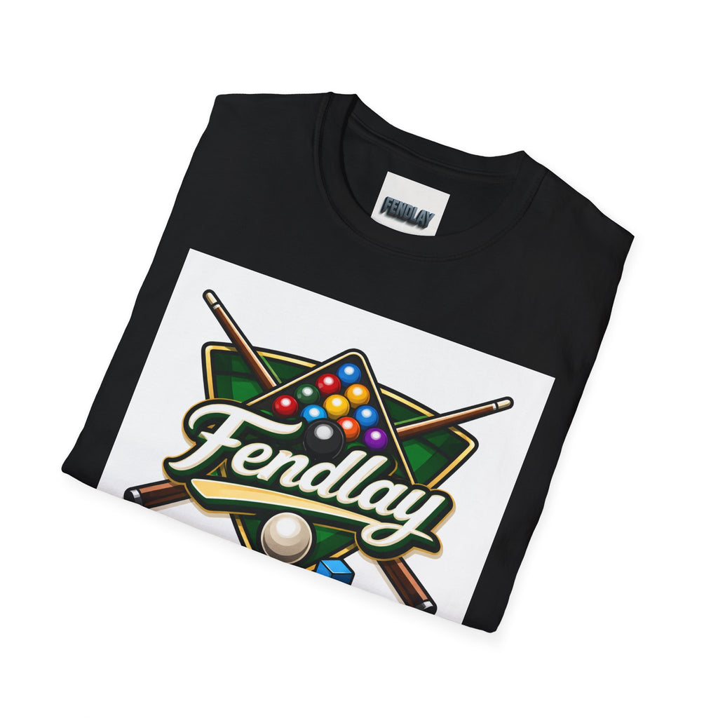 Fendlay Billiards Logo T-Shirt | Pool Cue & Rack Graphic