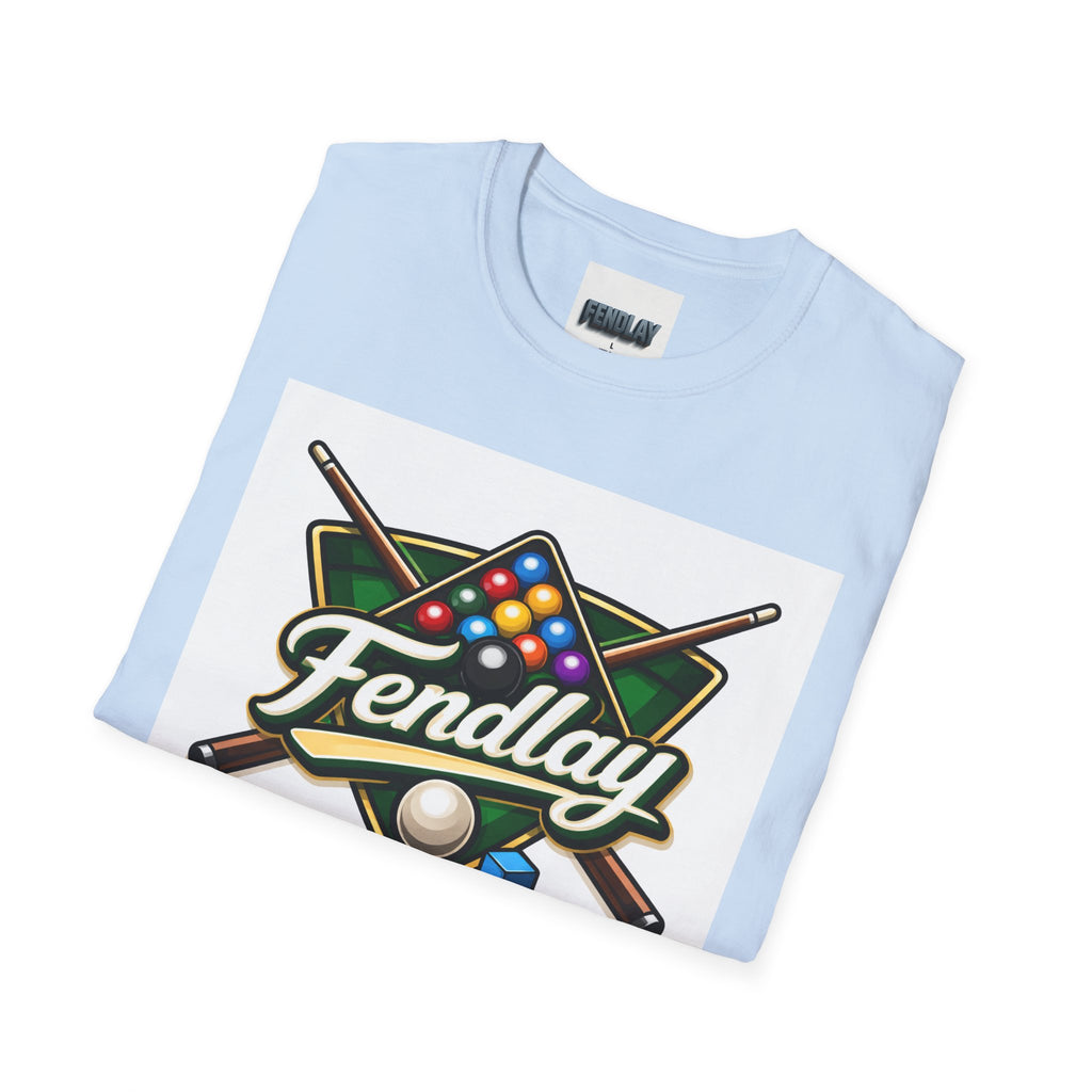 Fendlay Billiards Logo T-Shirt | Pool Cue & Rack Graphic